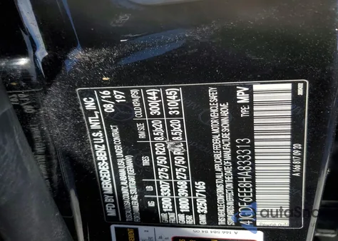 2017 Mercedes-Benz Gls 450 4Matic z USA, uszkodzony, nr VIN 4JGDF6EE8HA833313